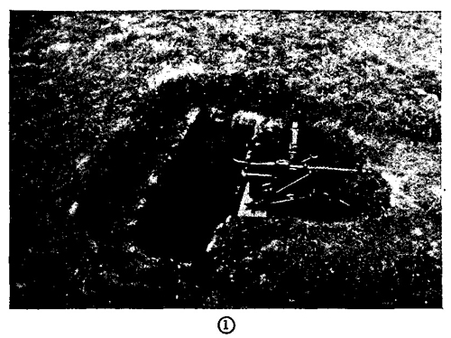 Figure 42.—Foxhole for heavy machine gun and three men
