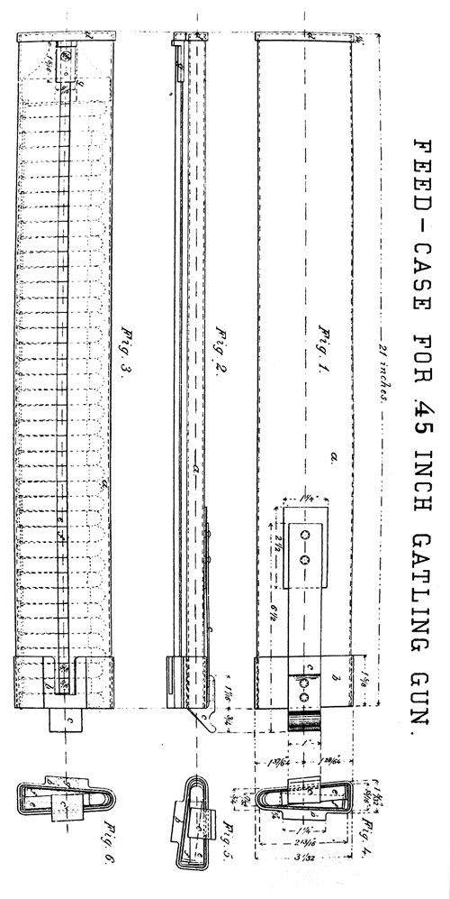 Fig.5. Feed-case for .45 inch Gatling gun 