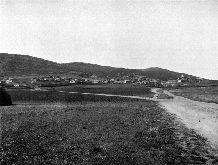 Komary village, occupied by the detachments under General Gribbe