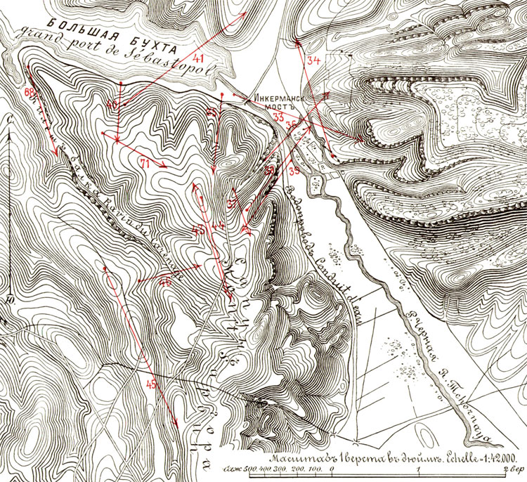 Plan III. Inkerman Battlefield, October 24, 1854
