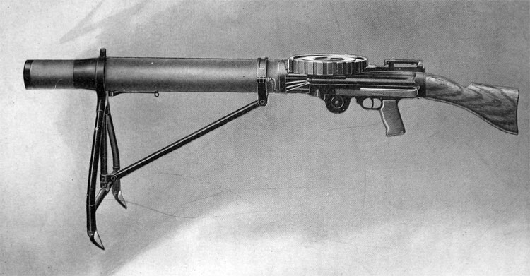 FRONTISPIECE.—Gun Complete, with Magazine and Light Folding Field Mount 