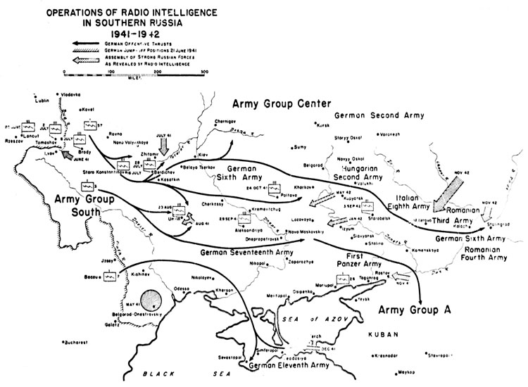 Chart 9. Operations of Radio Intelligence in Southern Russia, 1941 - 42