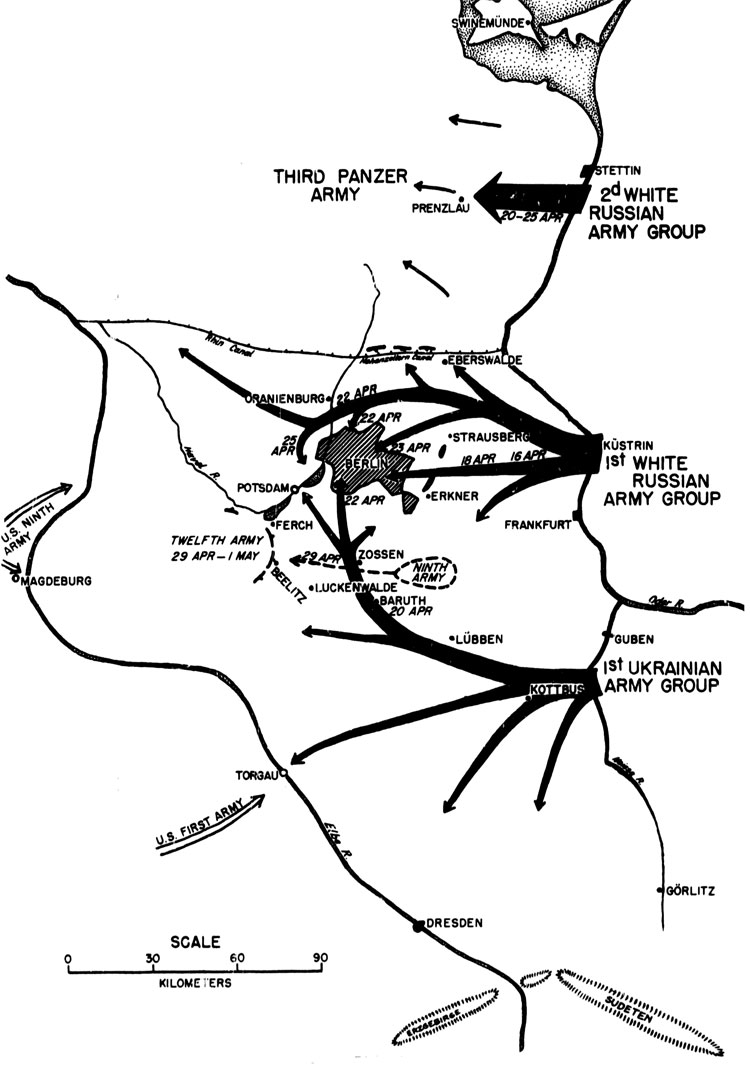 THE MAIN LINES OF ATTACK OF THE RUSSIAN OFFENSIVE 